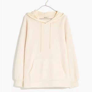 Re)sourced Fleece Bubble-Sleeve Hoodie Sweatshirt